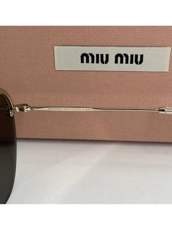 New - Miu Miu™ Core Collection MU 62US ZVN1C0 58 - Pale Gold main image 6